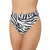 Front - Gorgeous Womens/Ladies Zebra Print Mid Rise Bikini Bottoms