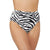 Front - Gorgeous Womens/Ladies Zebra Print High Waist Bikini Bottoms