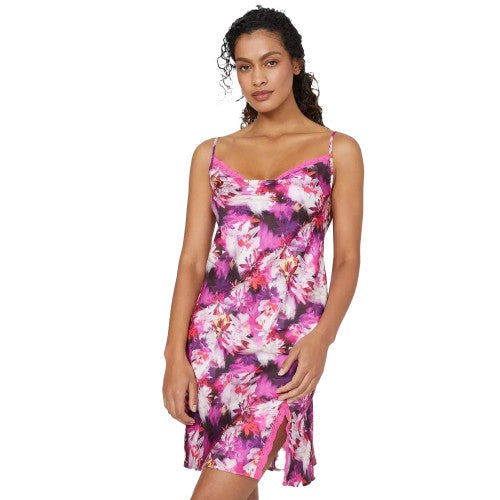 Front - Debenhams Womens/Ladies Camellia Satin Nightie