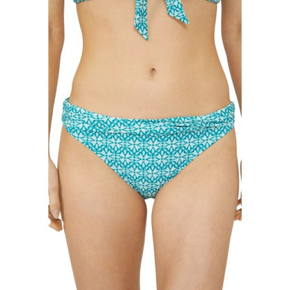Front - Mantaray Womens/Ladies Savannah Tile Ruched Bikini Bottoms