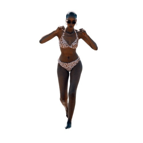 Debenhams Womens/Ladies Animal Print Twisted Bikini Top