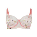 Front - Gorgeous Womens/Ladies Balcony Rose Satin Longline Bra