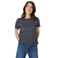 Front - Maine Womens/Ladies Spotted Bubble Hem Short-Sleeved Top