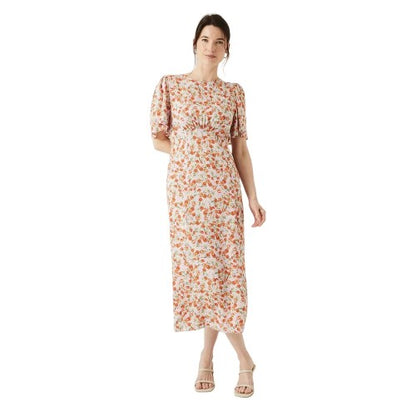 Front - Maine Womens/Ladies Floral Flutter Midi Dress