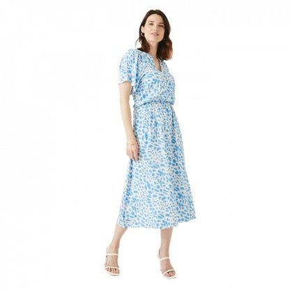 Front - Maine Womens/Ladies Animal Print Flutter Midi Dress