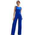 Front - Principles Womens/Ladies Structured Crepe Button Detail Wide Leg Jumpsuit