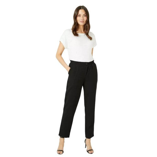 Front - Maine Womens/Ladies Elasticated Waist Slim Leg Jogging Bottoms