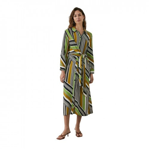 Front - Principles Womens/Ladies Stripe Front Tie Shirt Dress