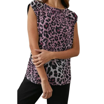 Front - Principles Womens/Ladies Leopard Print Mesh Top