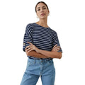 Front - Principles Womens/Ladies Stripe Buttoned Cuff T-Shirt