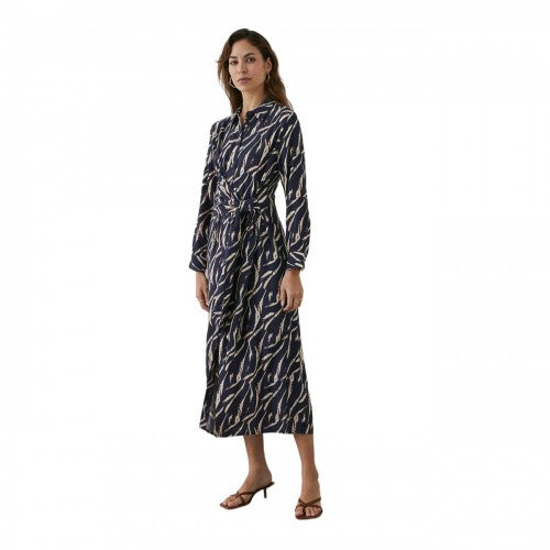 Front - Principles Womens/Ladies Feather Front Tie Midi Shirt Dress