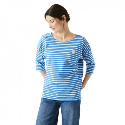 Front - Maine Womens/Ladies Stripe 3/4 Sleeve Top