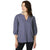 Front - Maine Womens/Ladies Geometric Notch Neck 3/4 Sleeve Tunic