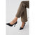 Front - Principles Womens/Ladies Damson Leather Pointed Stiletto Heel Court Shoes