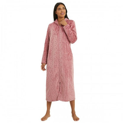 Front - Debenhams Womens/Ladies Burnout Cable Knit Robe