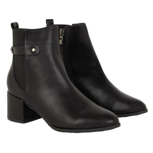 Front - Principles Womens/Ladies Ohio Medium Block Heel Ankle Boots