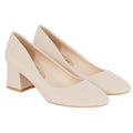 Front - Principles Womens/Ladies Deacon Almond Toe Low Block Heel Court Shoes