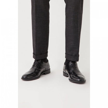 Front - Debenhams Mens Northmoor Leather Hi Shine Oxfords