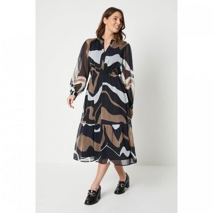 Front - Principles Womens/Ladies Marble Midi Dress