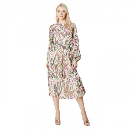Front - Principles Womens/Ladies Abstract Pleated Midi Dress