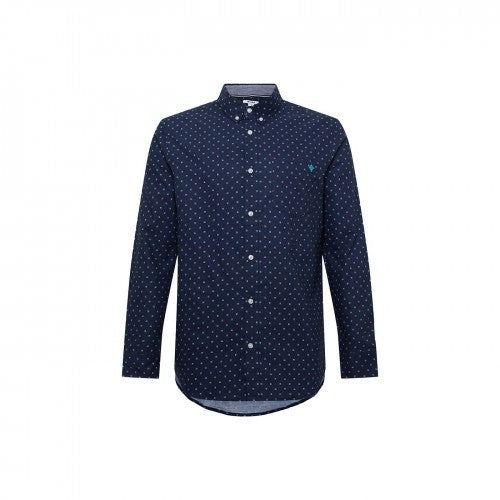 Front - Maine Mens Dash Print Long-Sleeved Shirt