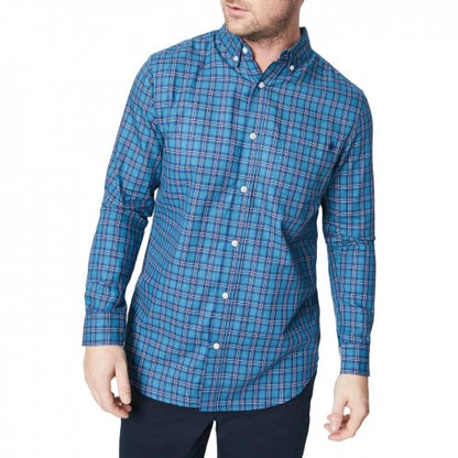 Front - Maine Mens Highlight Checkbox Long-Sleeved Shirt