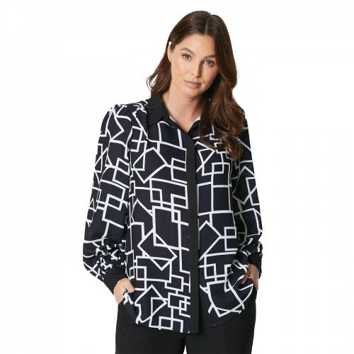 Front - Principles Womens/Ladies Geometric Shirt