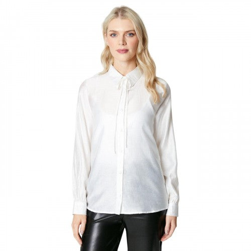 Front - Principles Womens/Ladies Collared Tie Neck Shirt
