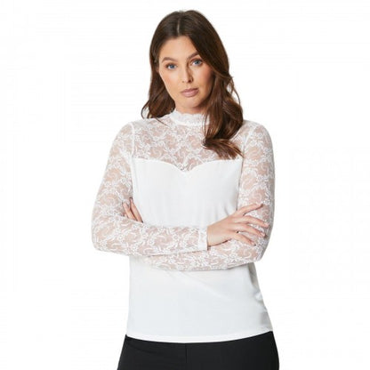 Front - Principles Womens/Ladies Lace Detail Long-Sleeved Top