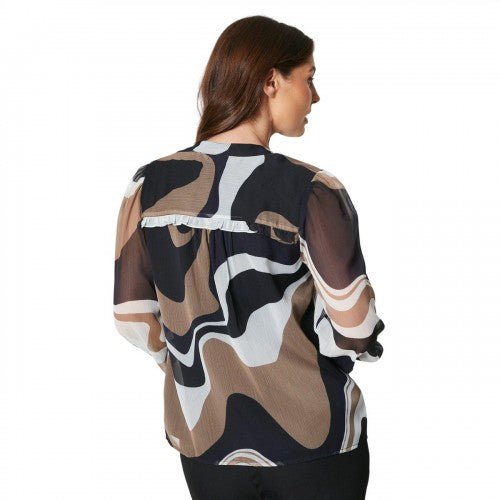 Front - Principles Womens/Ladies Marble Button Through Blouse