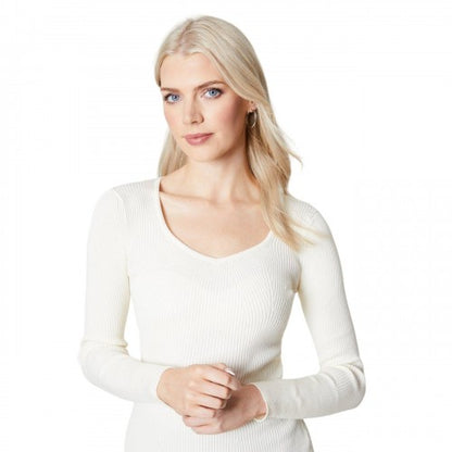Front - Principles Womens/Ladies Ribbed Sweetheart Jumper