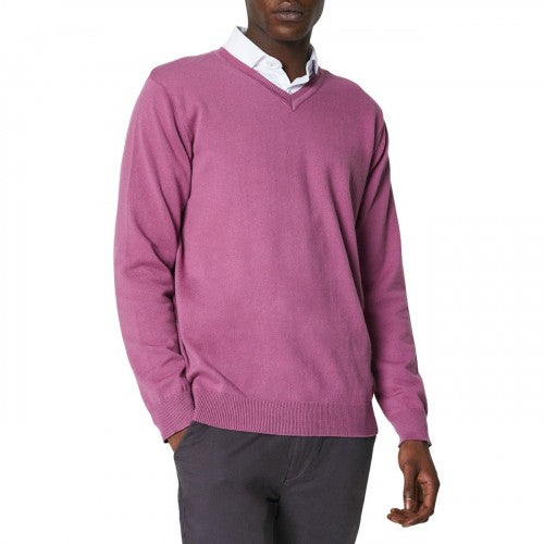 Front - Maine Mens Cotton V Neck Jumper