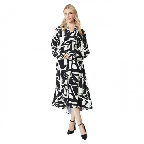 Front - Principles Womens/Ladies Geometric Belt Midi Dress