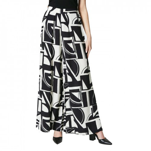 Front - Principles Womens/Ladies Geometric Wide Leg Trousers