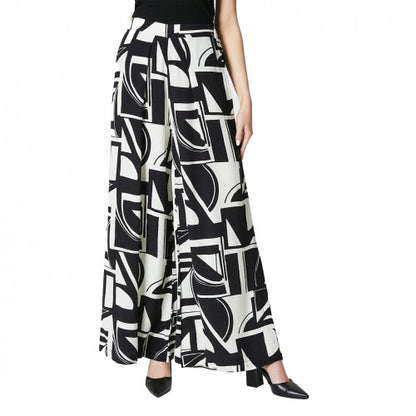 Front - Principles Womens/Ladies Geometric Wide Leg Trousers