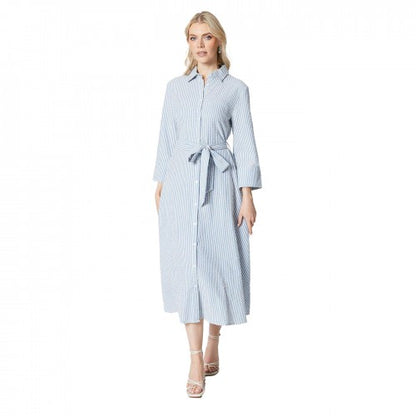 Front - Principles Womens/Ladies Stripe Belt Midi Shirt Dress