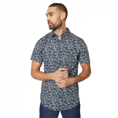 Front - Maine Mens Willow Print Short-Sleeved Shirt