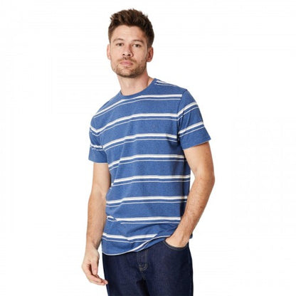 Front - Maine Mens Wide Stripe T-Shirt