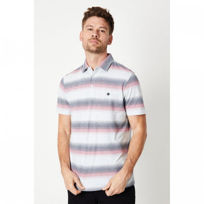 Front - Maine Mens Variegated Stripe Polo Shirt