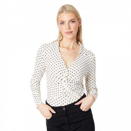 Front - Principles Womens/Ladies Collared Jersey Twisted Knot Front Top