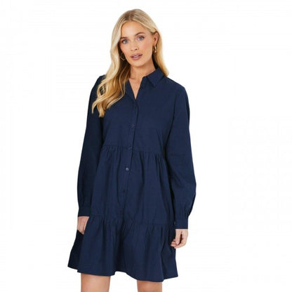 Front - Principles Womens/Ladies Cotton Poplin Petite Smock Dress
