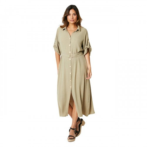 Front - Principles Womens/Ladies Belted Collared Shirt Dress