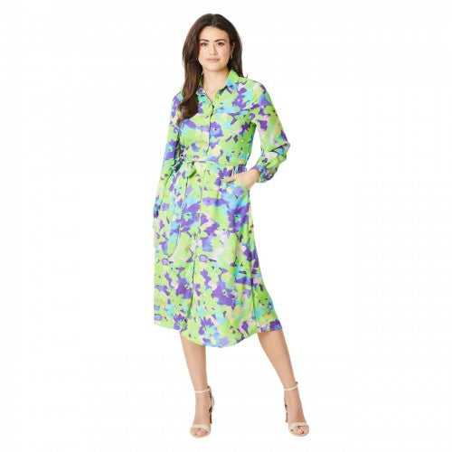 Front - Principles Womens/Ladies Abstract Floral Belt Shirt Dress