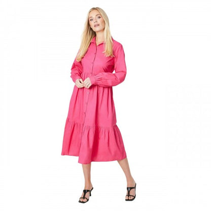 Front - Debenhams Womens/Ladies Poplin Petite Midi Shirt Dress