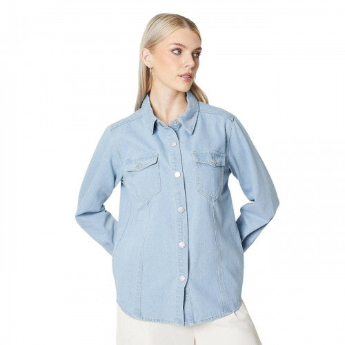 Front - Principles Womens/Ladies Denim Long-Sleeved Shirt