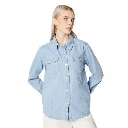 Front - Principles Womens/Ladies Denim Long-Sleeved Shirt