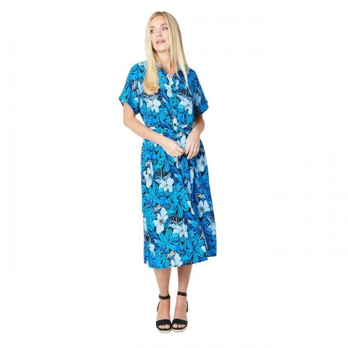 Front - Principles Womens/Ladies Floral Belt Petite Shirt Dress