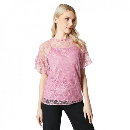 Front - Principles Womens/Ladies Jersey Lace Detail Flutter Top