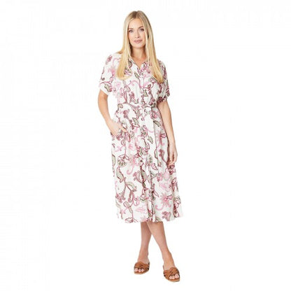 Front - Principles Womens/Ladies Paisley Belt Petite Shirt Dress