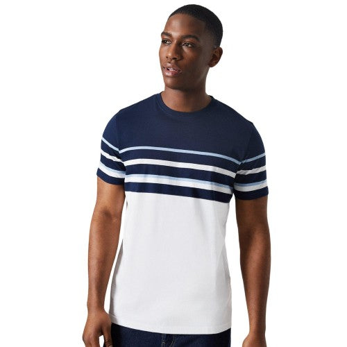 Front - Maine Mens Paris Stripe T-Shirt